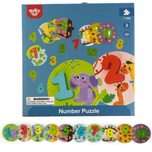 PUZZLE EDUKACYJNE puzzle cyferki dla 3 latka