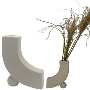 Wazony na kwiaty dekoracyjne ceramiczny szary