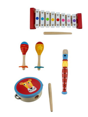 Instrumenty drewniane dla dzieci zestaw
