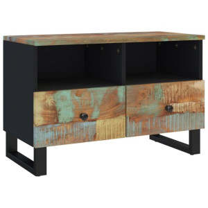 Szafka pod telewizor, 70x33x46 cm, lite drewno z odzysku