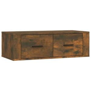 Wisząca szafka pod TV, przydymiony dąb, 80x36x25 cm