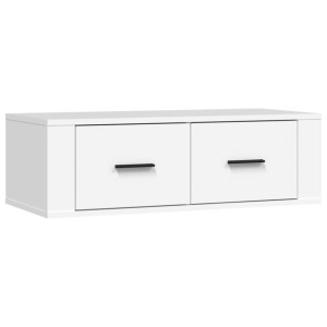 Wisząca szafka TV, biała 80x36x25 cm materiał drewnopochodny