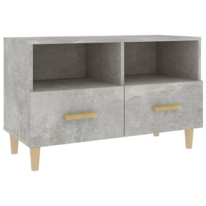 Szafka pod TV, szarość betonu, 80x36x50 cm