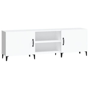 Szafka pod TV, biała, 150x30x50 cm, materiał drewnopochodny