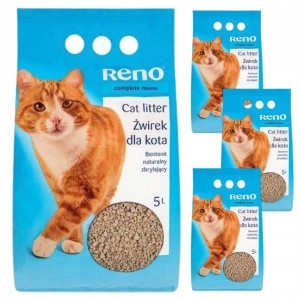 Żwirek dla kota Reno Bentonit naturalny 20 KG