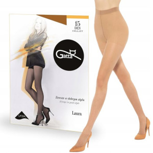 Rajstopy Gatta Laura 15 den lycra, Golden 5-XL