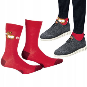 SKARPETY MĘSKIE WOLA CASUAL Corgi I Love You 39/41
