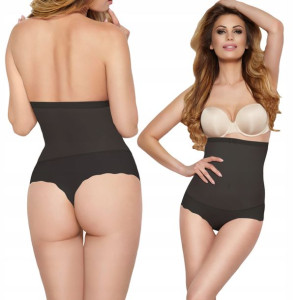 Mitex Glam Stringi Wyszczuplające Talię Czarny 3XL