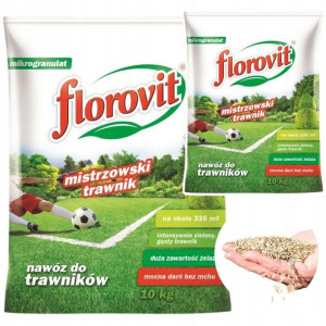 Nawóz mistrzowski trawnik Florovit 10 kg x 2 sztuk