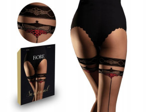 Fiore rajstopy Taboo 20den jak pończochy black 3-M
