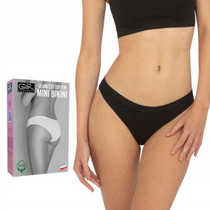Gatta Seamless Cotton Mini Bikini, czarny, XL