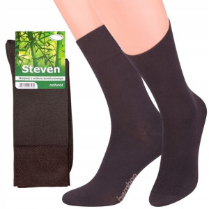 Steven 086 Skarpetki Bambusowe Damskie Brąz 44-46