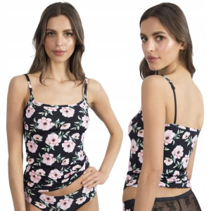 Koszulka wygładzająca w kwiaty JULIMEX HIBISCUS M