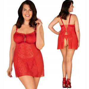 Obsessive Blossmina Koszulka Nocna Plus S. 4XL/5XL