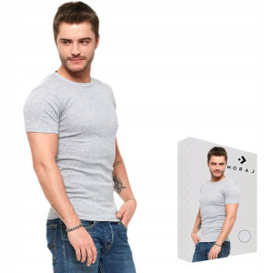 Moraj T-shirt Koszulka 950-001 Bawełna szary M