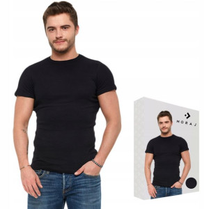 Moraj T-shirt Koszulka 950-001 Bawełna czarny L