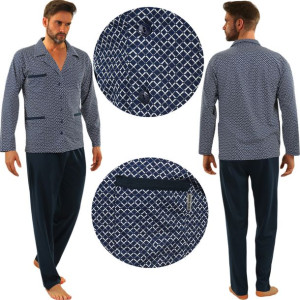 Sesto Senso Piżama Męska Bawełna 2281/01 navy 2XL