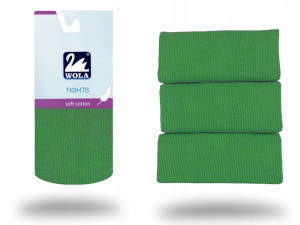 Rajstopy Wola Soft Cotton, green V33, 62-74