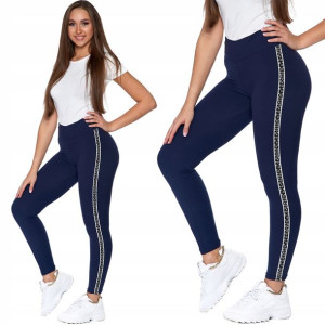 Moraj Legginsy z Wysokim Stanem 1600-060 Granat S/M