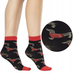 Fiore Skarpetki pieski w sweterkach XMAS PAL 40den