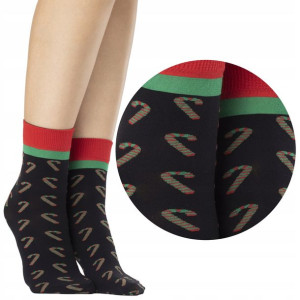 Fiore Skarpetki cukrowe laski CANDY CANE 40 den