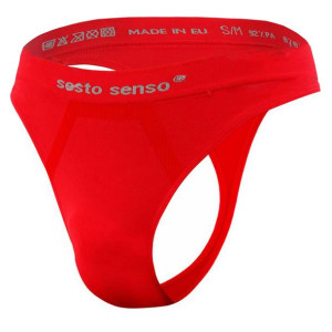 Sesto Senso stringi męskie bezszwowe czerwone L/XL