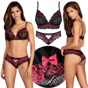 Obsessive Tulia Set Obłędny Komplet Bielizny XS/S
