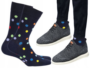 Skarpety Męskie Wola Casual, Grochy B94 , 39/41