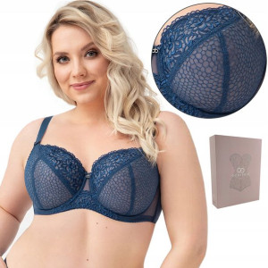 Miękki biustonosz GORSENIA K728 EDITH blue, 90I