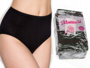 LAMA figi MANUELA - CZARNE bawełna - 6-pak - 4XL