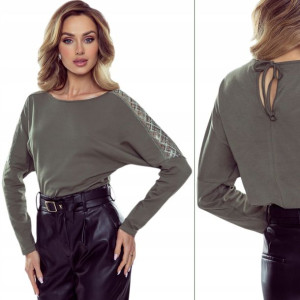 ELDAR Becky Bluzka Damska z Wiskozy Khaki XL
