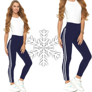 Moraj Legginsy z Lampasem Welur 1500-049 Granat S/M