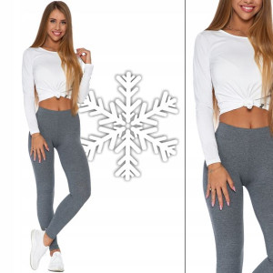 Legginsy MORAJ 1400-001 Ocieplane Mocno Kryjące Grafit 2XL