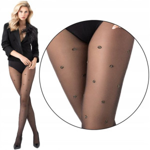 Fiore rajstopy Confetti 20 den kropki lurex 3-M