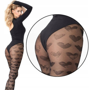 Fiore rajstopy Vintage Heart 30 den w serca 3-M