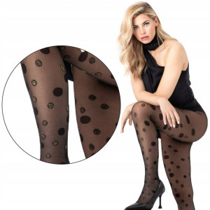 Fiore rajstopy Bubbles 20 den w kropki lurex 2-S
