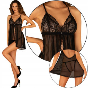 Obsessive Rozcięta Sedila Babydoll Stringi S/M