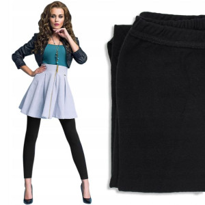 Ocieplane Legginsy Z Futerkiem Infatti Fleur Wysoki Stan XL