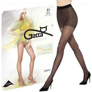 Rajstopy Gatta Laura 10 den lycra Nero 4-L