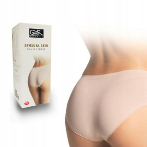Bezszwowe majtki Gatta Sensu Panty Stripes beż XL