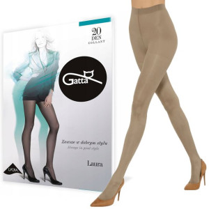 Rajstopy Gatta Laura 20 den lycra, Latte 5-XL