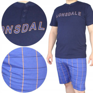 Piżama męska LONSDALE 22040 krótki rękaw NAVY XXL