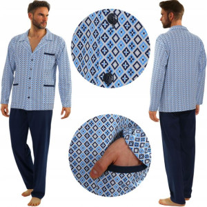 Sesto Senso Piżama Męska Bawełniana 2210/16 XL