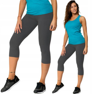 Moraj Legginsy 3/4 wysoki stan 950-018 Grey S/M