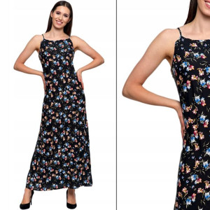 Moraj Elegancka Sukienka Maxi 2400-003 black 2XL