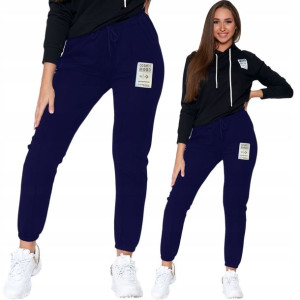 Moraj Damskie Spodnie Dresowe Bawełna 105 Navy L
