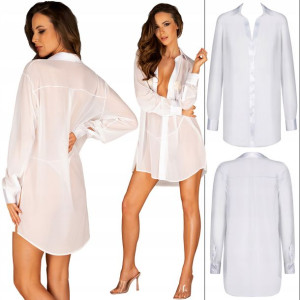 Obsessive Stellya Koszulowy Babydoll White M/L