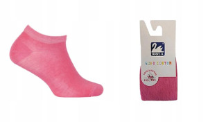 Wola stopki dziecięce Soft Cotton różowe 30/32