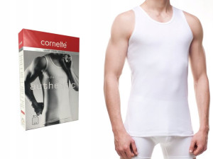 Koszulka męska CORNETTE AUTHENTIC 213, biała, 4XL