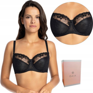 Miękki biustonosz GAIA 1027 EVE, CZARNY, soft, 85B